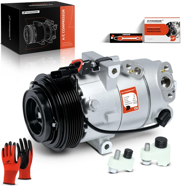 AC Compressor with Clutch with 6-Groove Pulley A-Premium APACC851