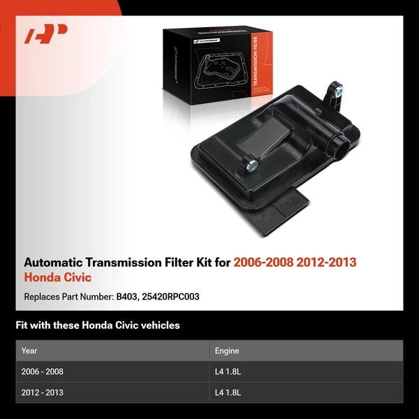 Automatic Transmission Filter Kit for 2006-2008 2012-2013 Honda Civic