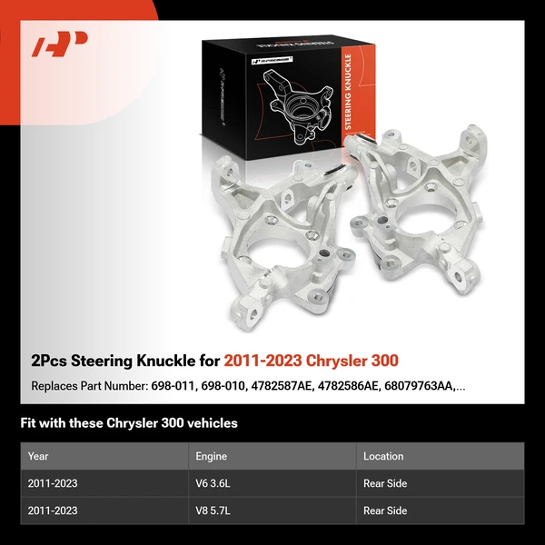 2Pcs Steering Knuckle for 2011-2023 Chrysler 300
