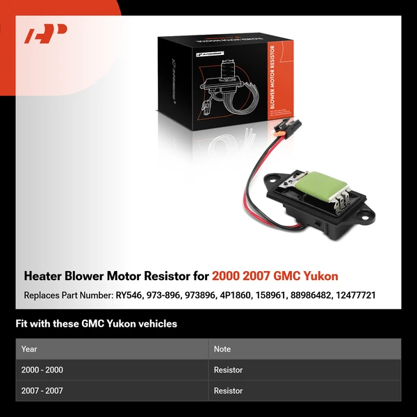 Heater Blower Motor Resistor for 2000 2007 GMC Yukon