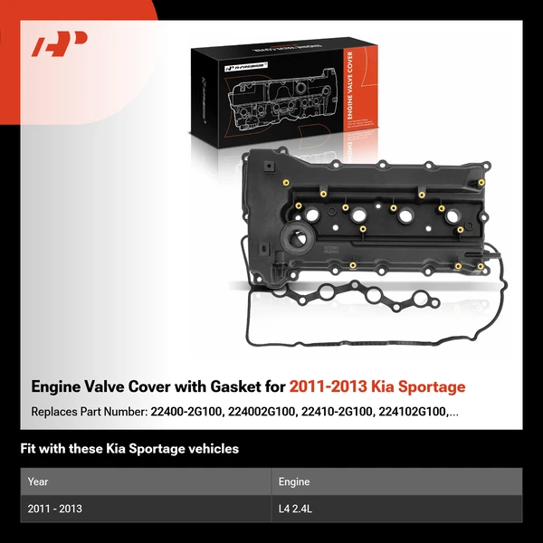 Engine Valve Cover with Gasket for 2011-2013 Kia Sportage