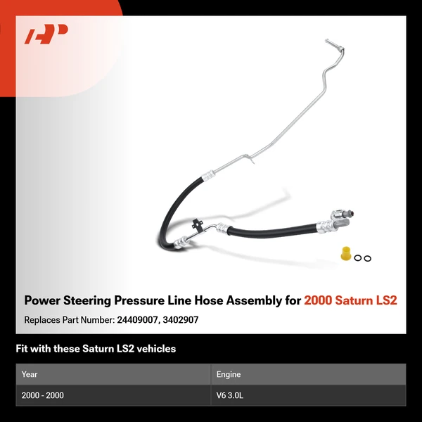 Power Steering Pressure Line Hose Assembly for 2000 Saturn LS2