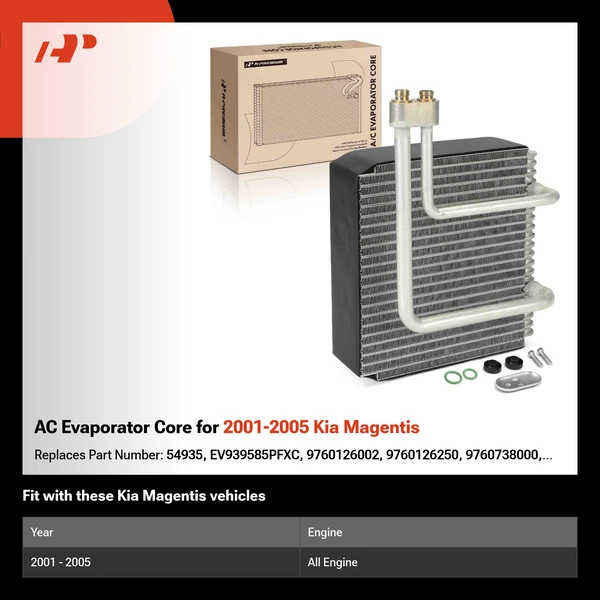 AC Evaporator Core for 2001-2005 Kia Magentis