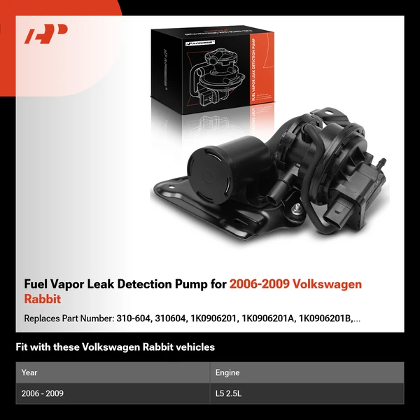 Fuel Vapor Leak Detection Pump for 2006-2009 Volkswagen Rabbit