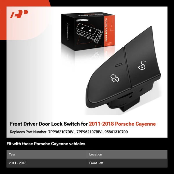 Front Driver Door Lock Switch for 2011-2018 Porsche Cayenne
