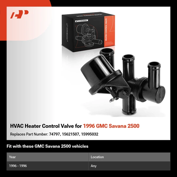 HVAC Heater Control Valve for 1996 GMC Savana 2500