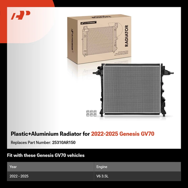 Plastic+Aluminium Radiator for 2022-2025 Genesis GV70