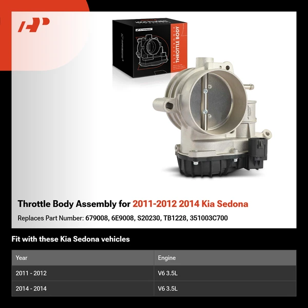 Throttle Body Assembly for 2011-2012 2014 Kia Sedona