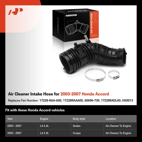 Air Cleaner Intake Hose for 2003-2007 Honda Accord