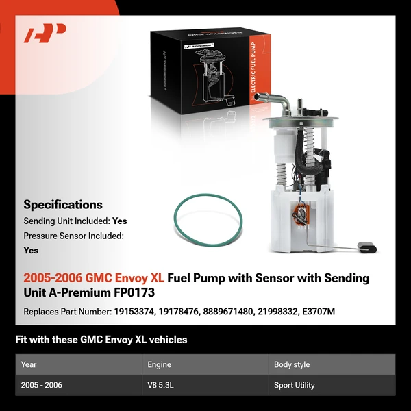 2005-2006 GMC Envoy XL Fuel Pump with Sensor with Sending Unit A-Premium FP0173