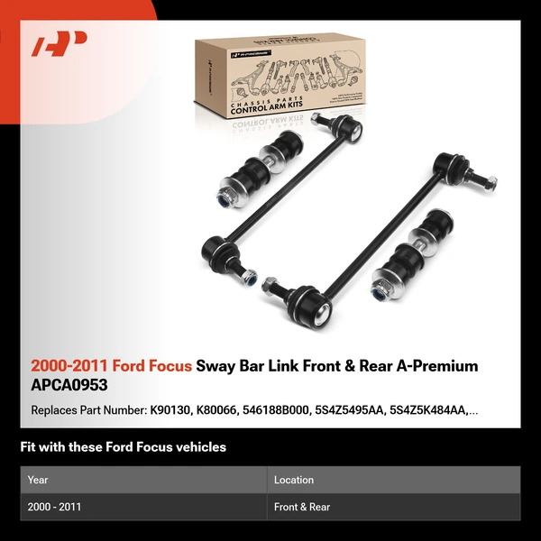 2000-2011 Ford Focus Sway Bar Link Front & Rear A-Premium APCA0953