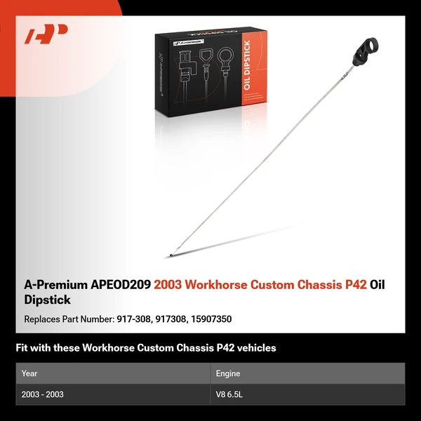 A-Premium APEOD209 2003 Workhorse Custom Chassis P42 Oil Dipstick