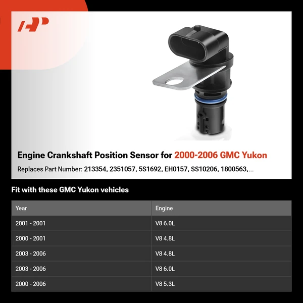 Engine Crankshaft Position Sensor for 2000-2006 GMC Yukon