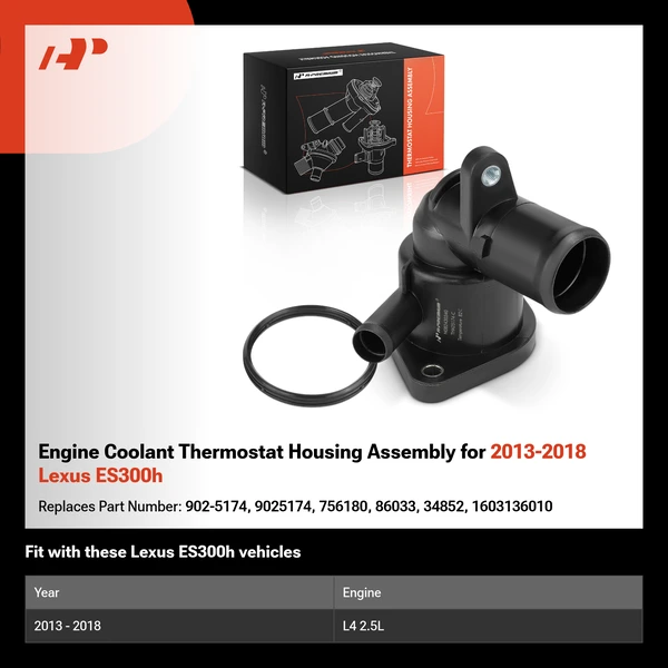 Engine Coolant Thermostat Housing Assembly for 2013-2018 Lexus ES300h