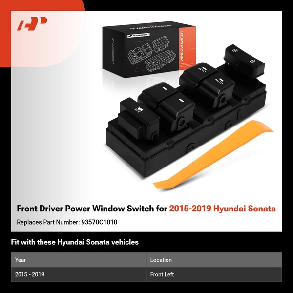 Front Driver Power Window Switch for 2015-2019 Hyundai Sonata