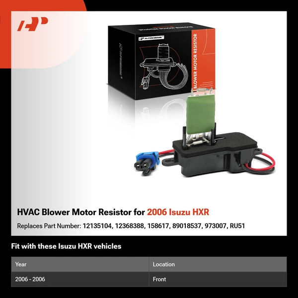 HVAC Blower Motor Resistor for 2006 Isuzu HXR