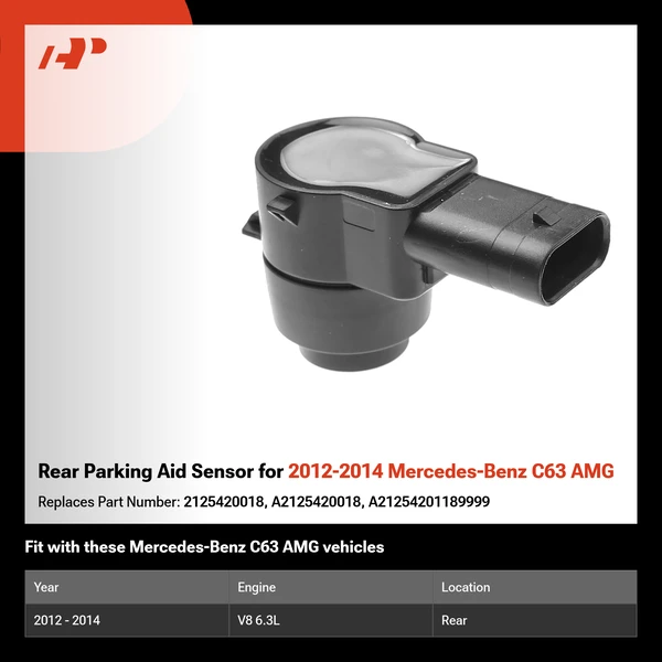 Rear Parking Aid Sensor for 2012-2014 Mercedes-Benz C63 AMG