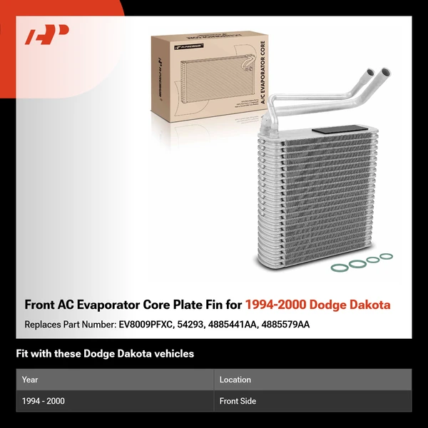 Front AC Evaporator Core Plate Fin for 1994-2000 Dodge Dakota