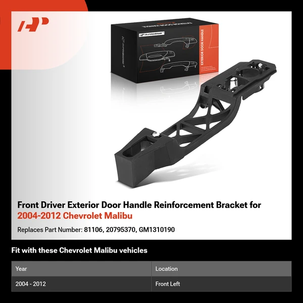 Front Driver Exterior Door Handle Reinforcement Bracket for 2004-2012 Chevrolet Malibu