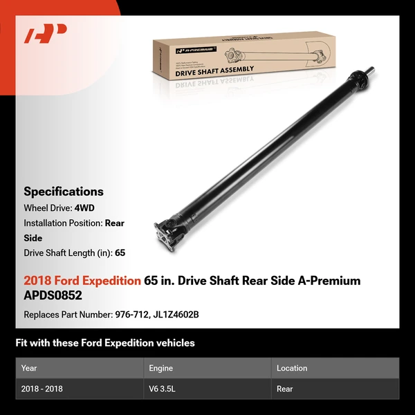 2018 Ford Expedition 65 in. Drive Shaft Rear Side A-Premium APDS0852