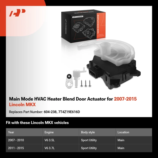 Main Mode HVAC Heater Blend Door Actuator for 2007-2015 Lincoln MKX