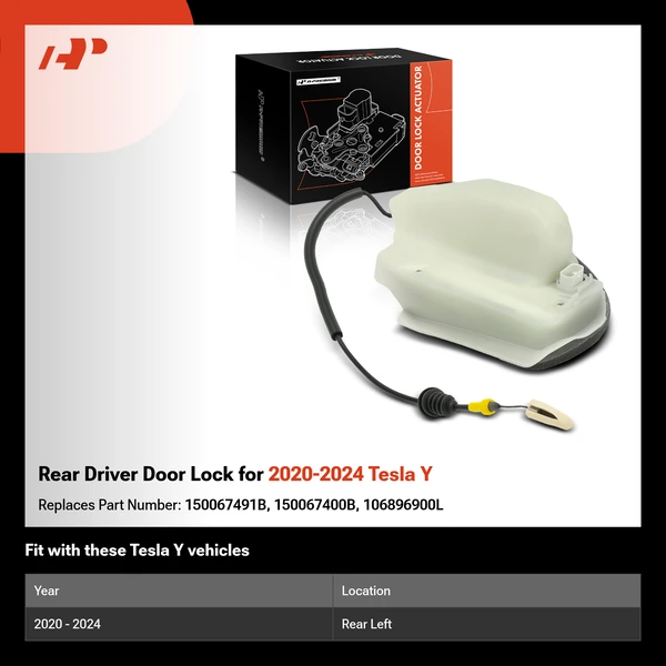 Rear Driver Door Lock for 2020-2024 Tesla Y