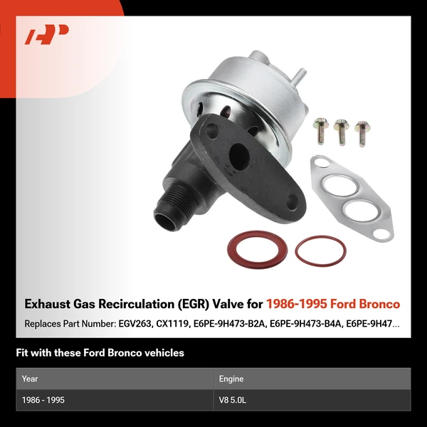 Exhaust Gas Recirculation (EGR) Valve for 1986-1995 Ford Bronco