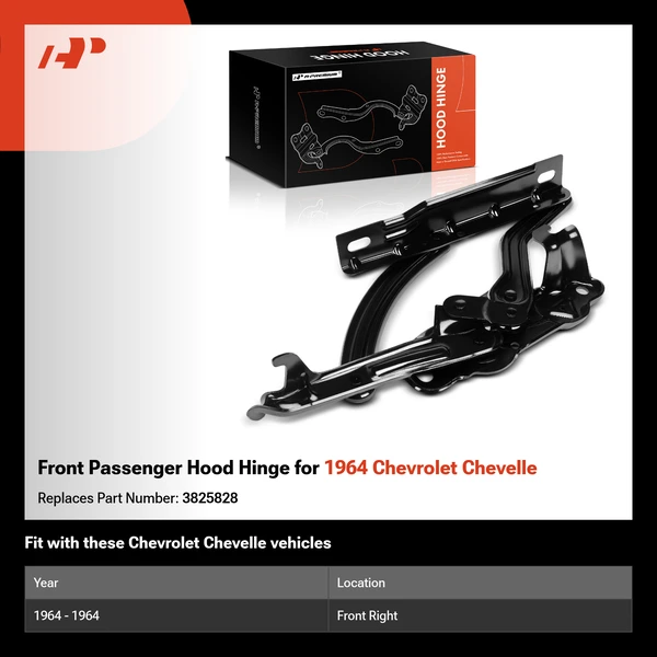 Front Passenger Hood Hinge for 1964 Chevrolet Chevelle