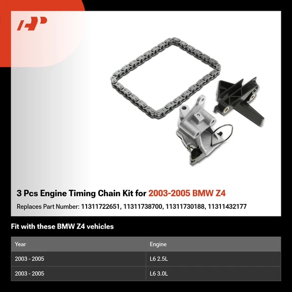 3 Pcs Engine Timing Chain Kit for 2003-2005 BMW Z4