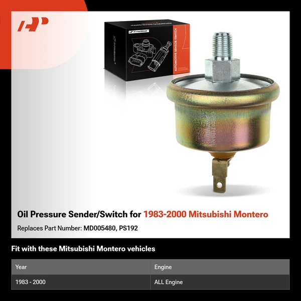 Oil Pressure Sender/Switch for 1983-2000 Mitsubishi Montero