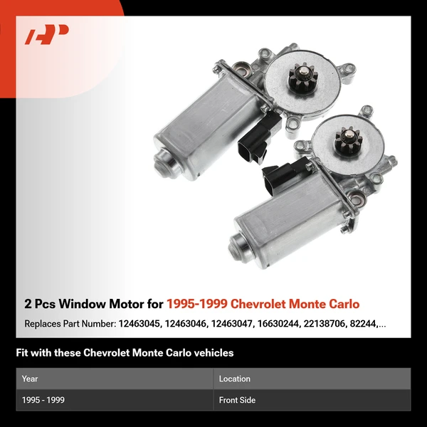 2 Pcs Window Motor for 1995-1999 Chevrolet Monte Carlo
