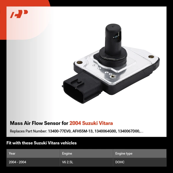 Mass Air Flow Sensor for 2004 Suzuki Vitara
