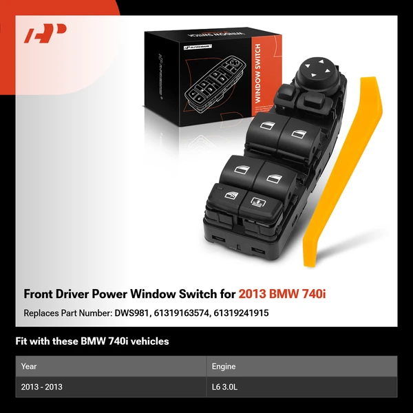 Front Driver Power Window Switch for 2013 BMW 740i