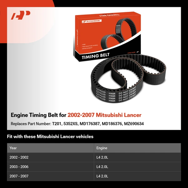 Engine Timing Belt for 2002-2007 Mitsubishi Lancer