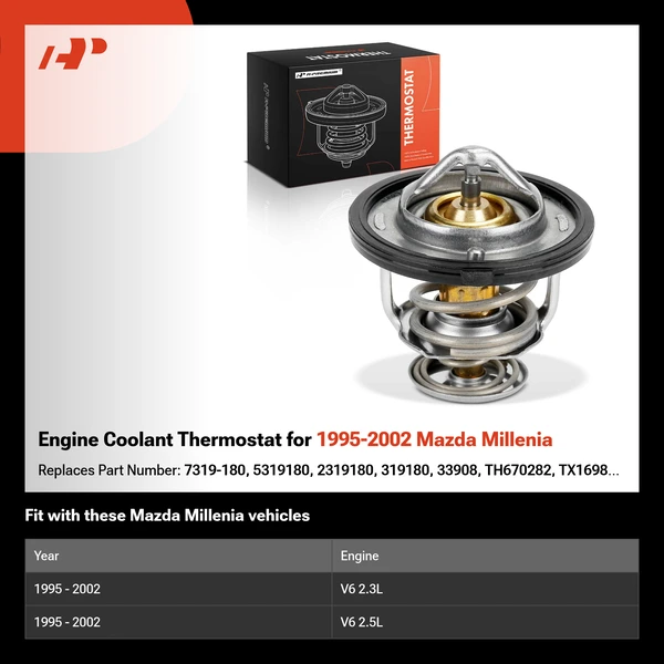 Engine Coolant Thermostat for 1995-2002 Mazda Millenia