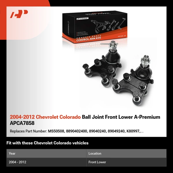2004-2012 Chevrolet Colorado Ball Joint Front Lower A-Premium APCA7858