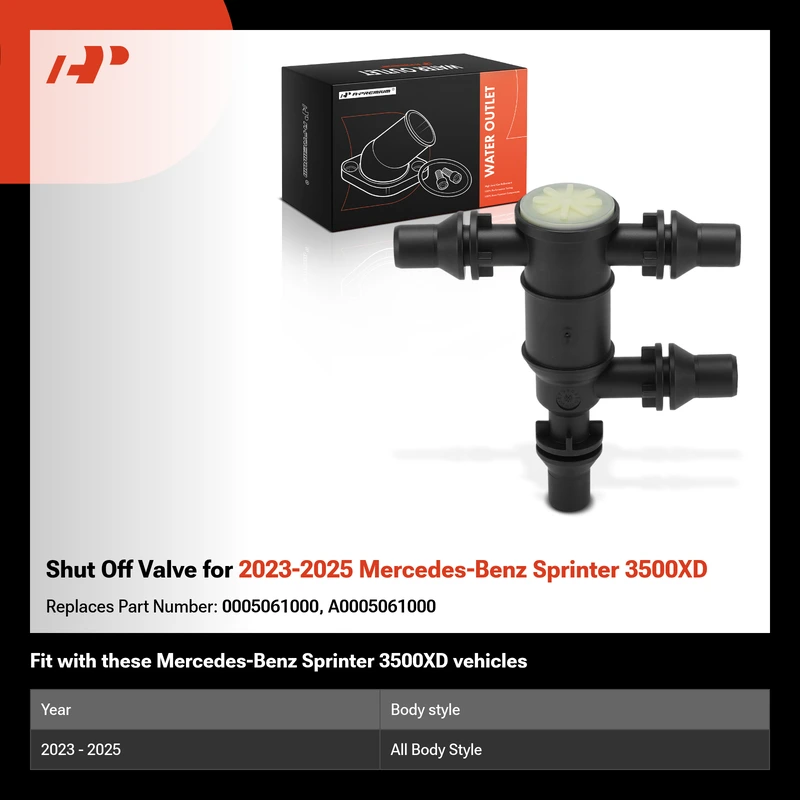 Shut Off Valve for 2023-2025 Mercedes-Benz Sprinter 3500XD