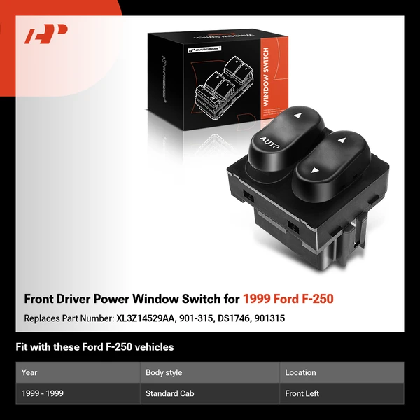 Front Driver Power Window Switch for 1999 Ford F-250