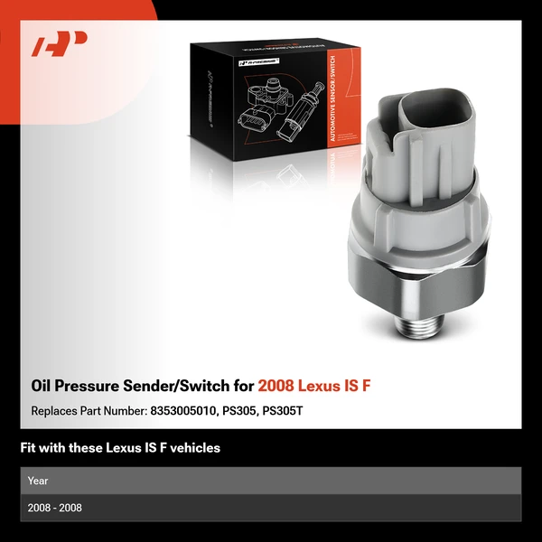 Oil Pressure Sender/Switch for 2008 Lexus IS F