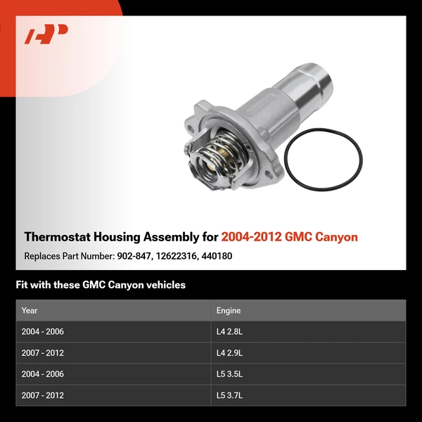 Thermostat Housing Assembly for 2004-2012 GMC Canyon