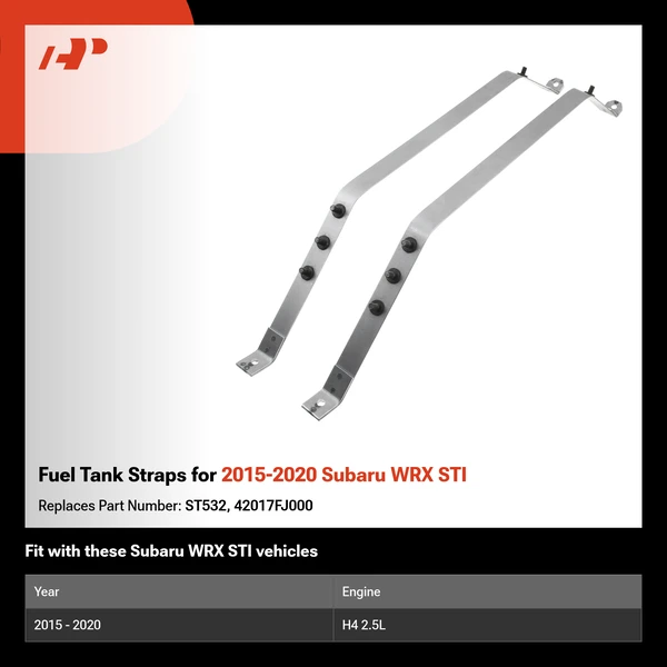 Fuel Tank Straps for 2015-2020 Subaru WRX STI