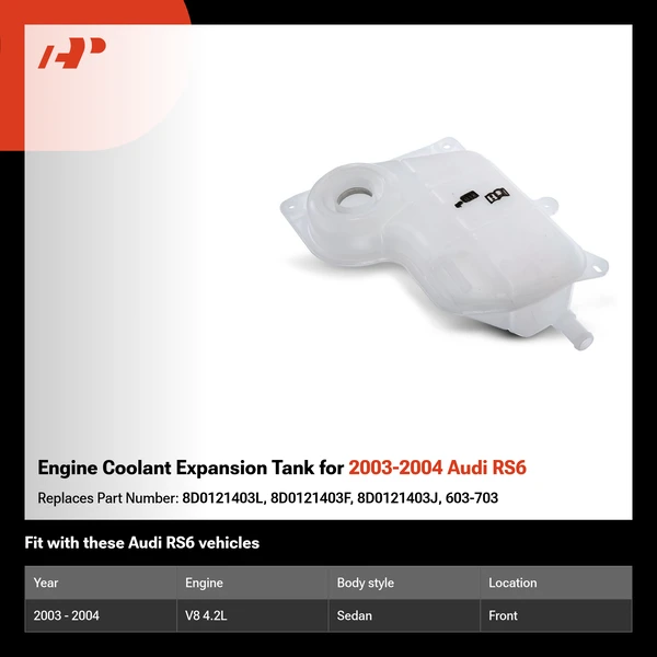 Engine Coolant Expansion Tank for 2003-2004 Audi RS6