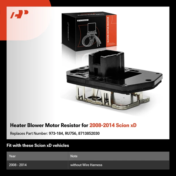 Heater Blower Motor Resistor for 2008-2014 Scion xD