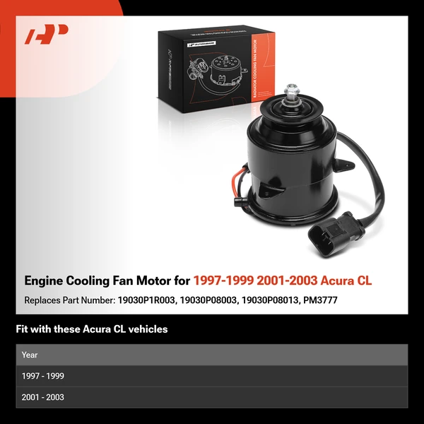 Engine Cooling Fan Motor for 1997-1999 2001-2003 Acura CL