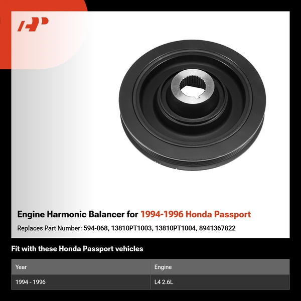 Engine Harmonic Balancer for 1994-1996 Honda Passport