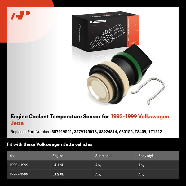 Engine Coolant Temperature Sensor for 1993-1999 Volkswagen Jetta