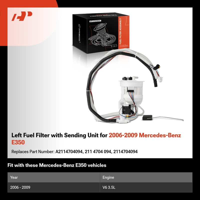 Left Fuel Filter with Sending Unit for 2006-2009 Mercedes-Benz E350