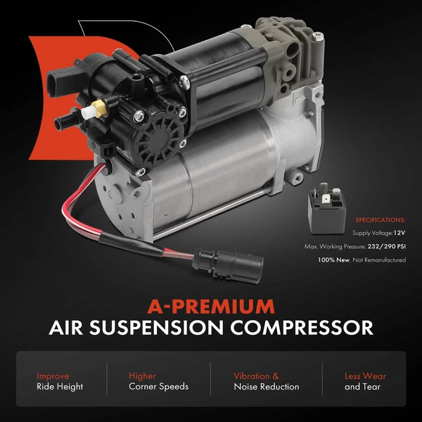 Air Suspension Compressor for Audi A6 Quattro 2011-2018 A7 Quattro RS7 S6 S7 S8