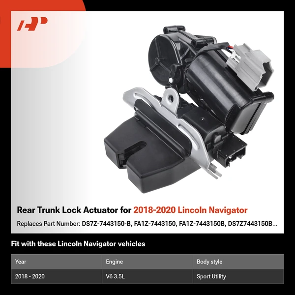 Rear Trunk Lock Actuator for 2018-2020 Lincoln Navigator