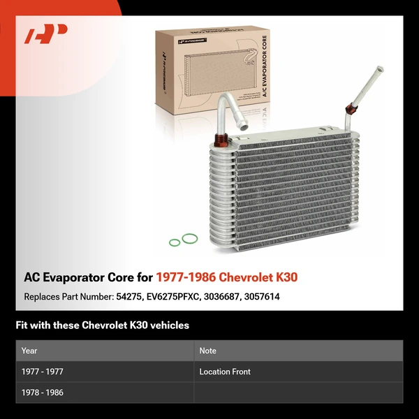 AC Evaporator Core for 1977-1986 Chevrolet K30